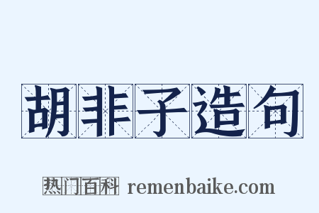 胡非子造句是什么意思的图片